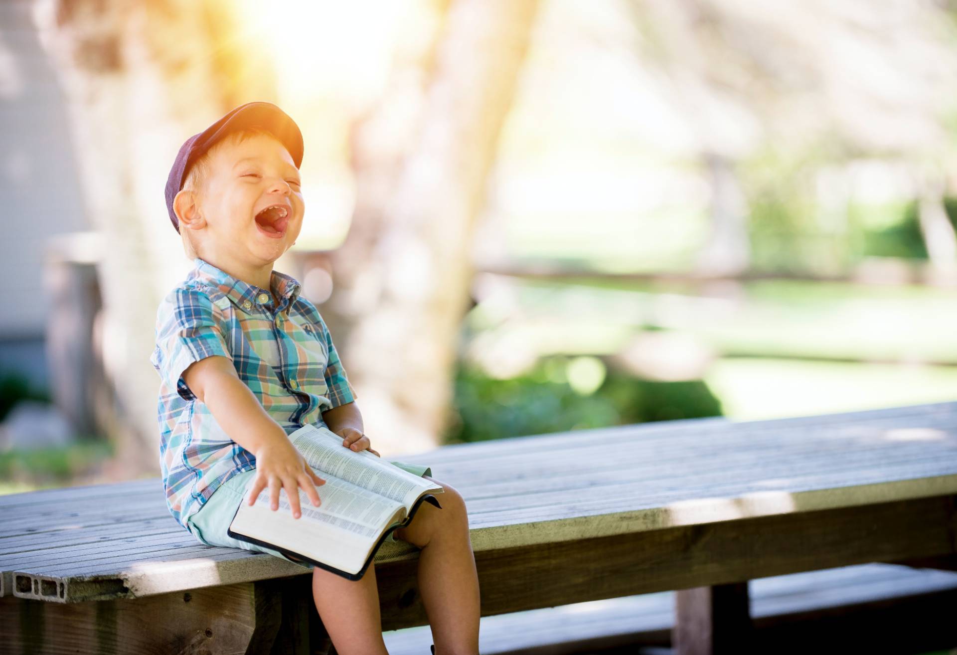 Boy on bench