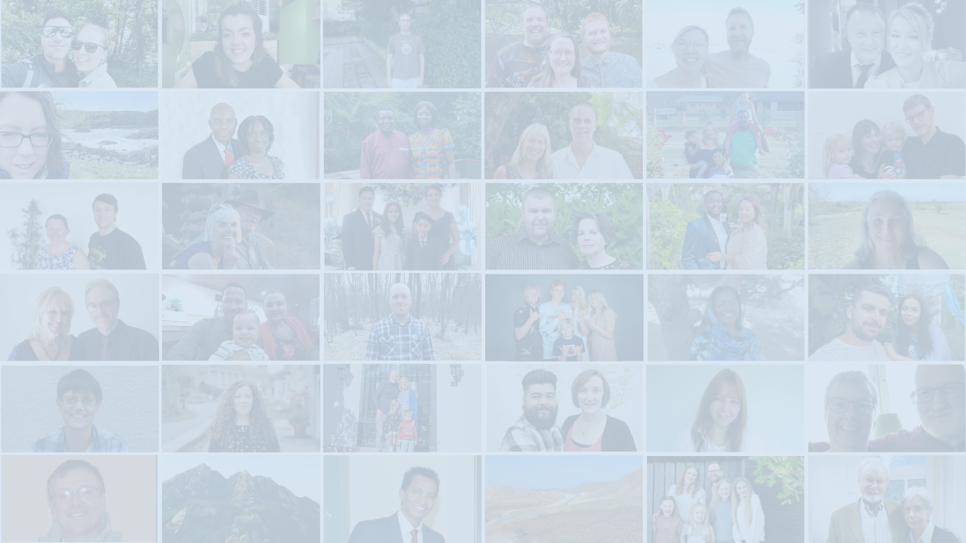 Missionary Grid Photo Blue