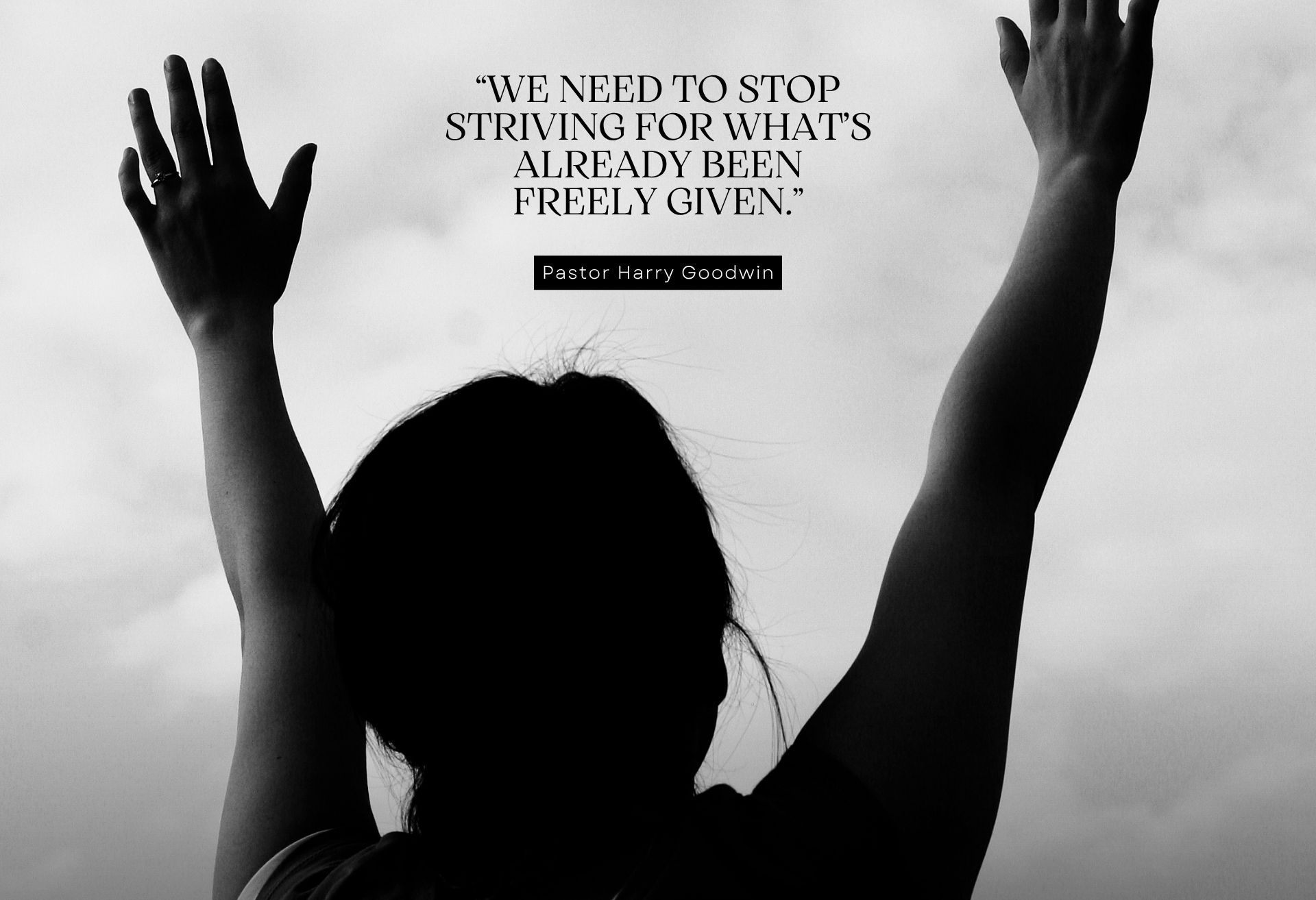 image of a woman with arms raised in prayer