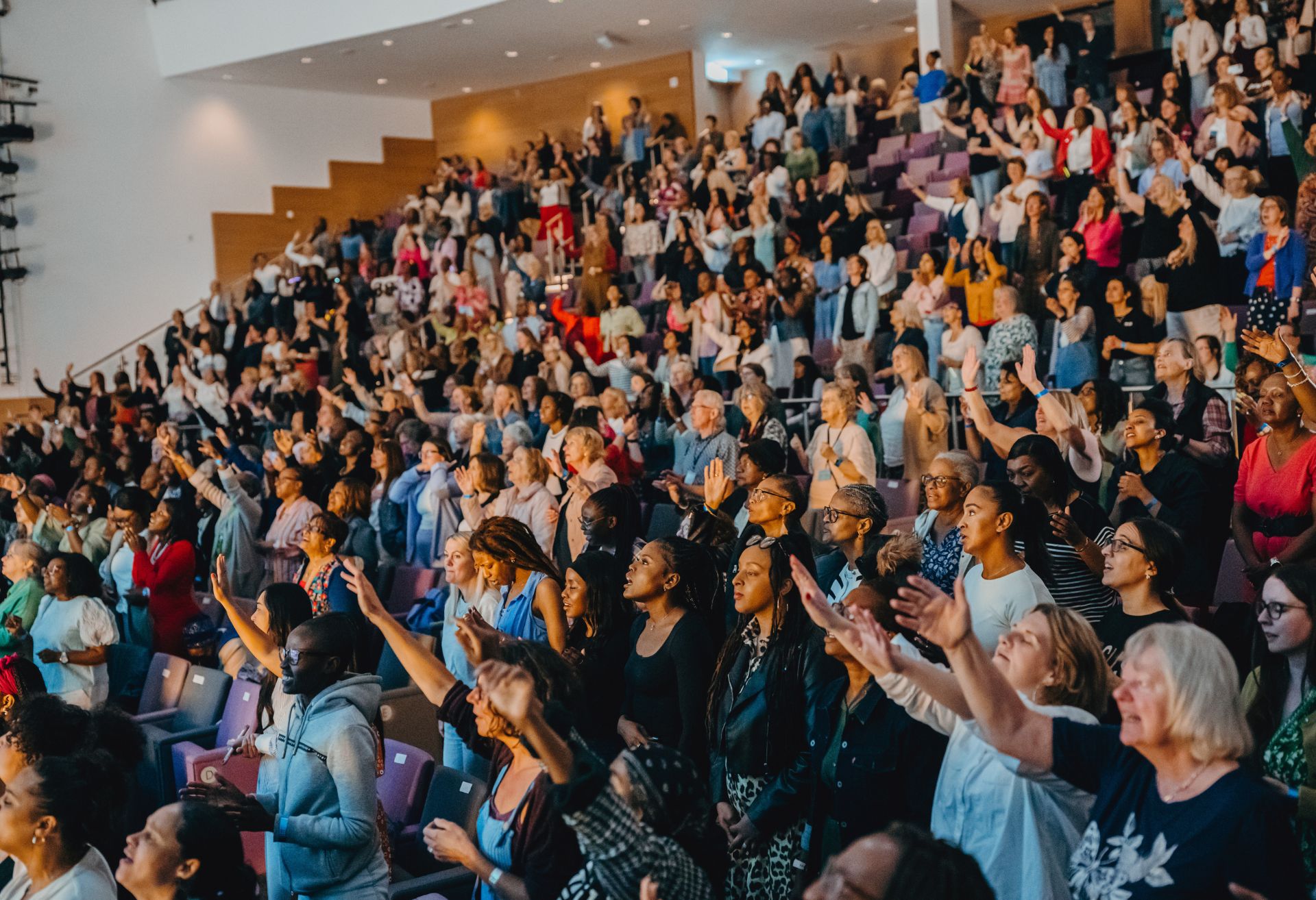 Photograph of crowd taken at the Aspire One event