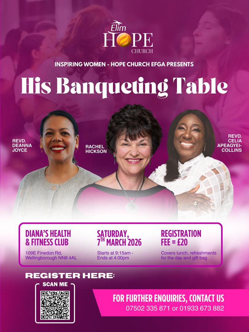 His banqueting table flyer
