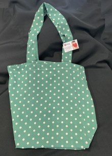 Polka dot canvas bag cheap